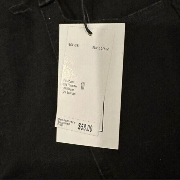 For the Republic Womens Denim Pants Wide Leg Zippered Hem Accent Black Size 10 - Picture 8 of 8